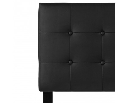 BLNK Lennox Vinyl Tufted Upholstered Headboard - Black, Twin Size