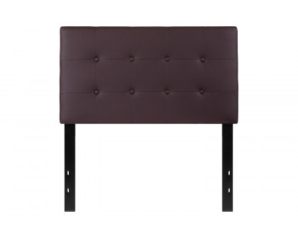 BLNK Lennox Vinyl Tufted Upholstered Headboard - Brown, Twin Size