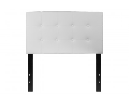 BLNK Lennox Vinyl Tufted Upholstered Headboard - White, Twin Size