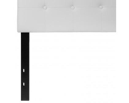 BLNK Lennox Vinyl Tufted Upholstered Headboard - White, Twin Size