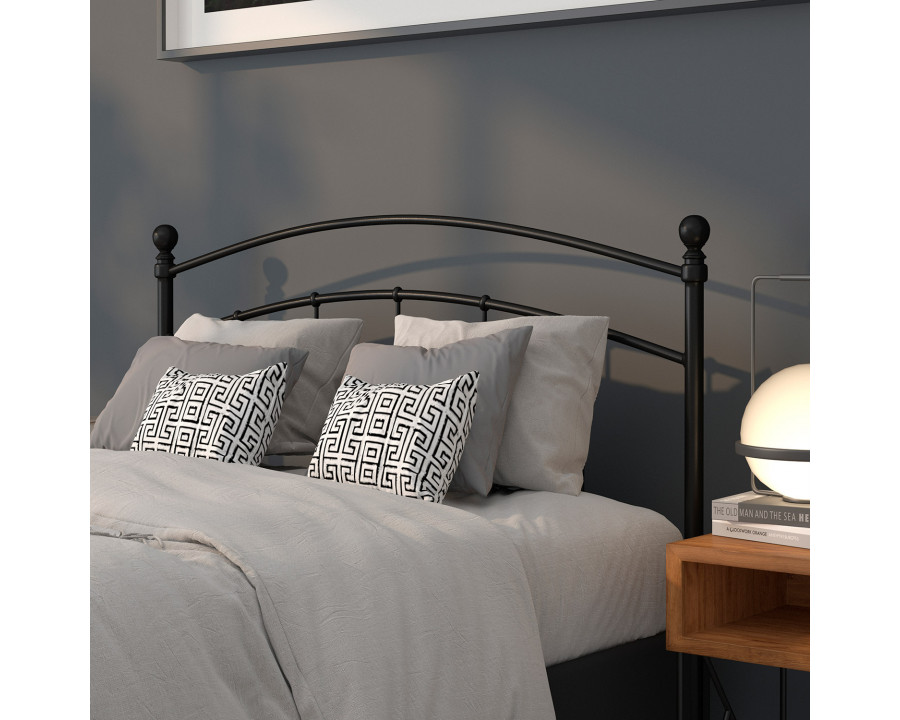 BLNK Woodstock Metal Decorative Headboard - Black, Full Size