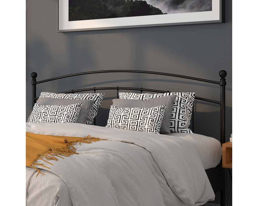 BLNK Woodstock Metal Decorative Headboard - Black, King Size