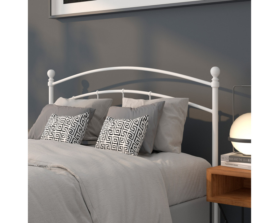 BLNK Woodstock Metal Decorative Headboard - White, Full Size