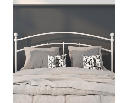 BLNK Woodstock Metal Decorative Headboard - White, Full Size