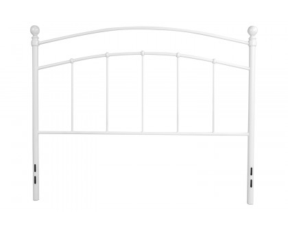 BLNK Woodstock Metal Decorative Headboard - White, Full Size