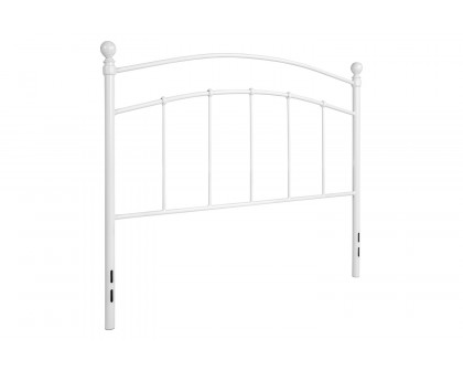 BLNK Woodstock Metal Decorative Headboard - White, Full Size