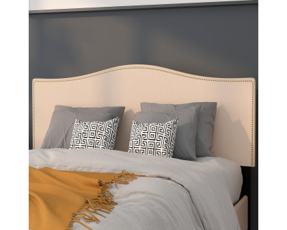 BLNK Lexington Fabric Upholstered Headboard with Accent Nail Trim