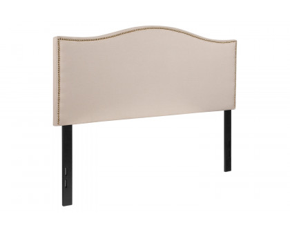 BLNK™ Lexington Fabric Upholstered Headboard with Accent Nail Trim - Beige, Full Size