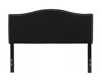 BLNK™ Lexington Fabric Upholstered Headboard with Accent Nail Trim - Black, Full Size