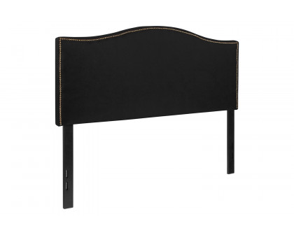 BLNK™ Lexington Fabric Upholstered Headboard with Accent Nail Trim - Black, Full Size