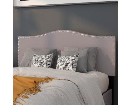 BLNK Lexington Fabric Upholstered Headboard with Accent Nail Trim