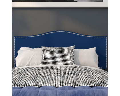 BLNK Lexington Fabric Upholstered Headboard with Accent Nail Trim - Navy, Full Size