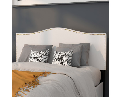 BLNK Lexington Fabric Upholstered Headboard with Accent Nail Trim