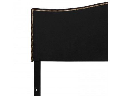 BLNK™ Lexington Fabric Upholstered Headboard with Accent Nail Trim - Black, King Size