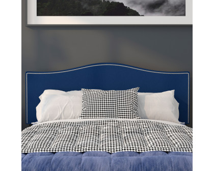 BLNK™ Lexington Fabric Upholstered Headboard with Accent Nail Trim - Navy, Queen Size