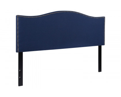 BLNK™ Lexington Fabric Upholstered Headboard with Accent Nail Trim - Navy, Queen Size