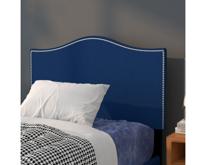 BLNK Lexington Fabric Upholstered Headboard with Accent Nail Trim