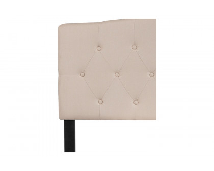 BLNK Cambridge Fabric Tufted Upholstered Headboard - Beige, Full Size