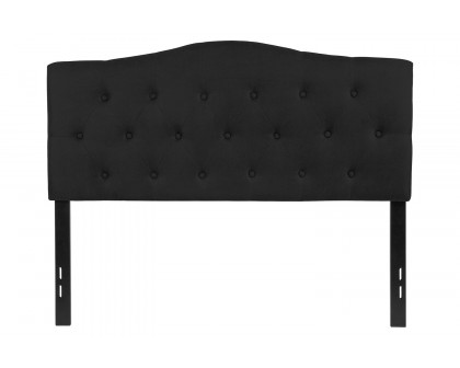 BLNK Cambridge Fabric Tufted Upholstered Headboard - Black, Full Size