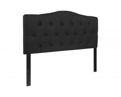 BLNK Cambridge Fabric Tufted Upholstered Headboard - Black, Full Size