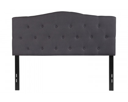 BLNK Cambridge Fabric Tufted Upholstered Headboard - Dark Gray, Full Size