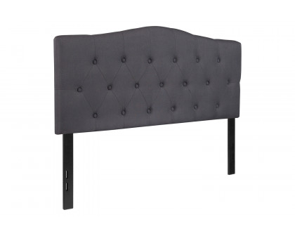 BLNK Cambridge Fabric Tufted Upholstered Headboard - Dark Gray, Full Size