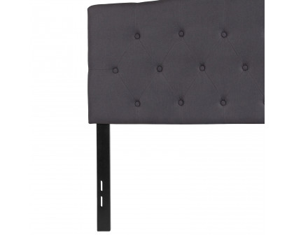 BLNK Cambridge Fabric Tufted Upholstered Headboard - Dark Gray, Full Size