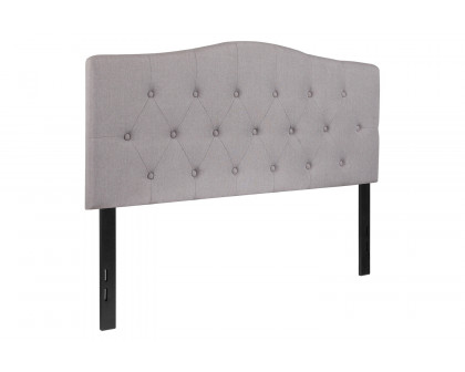 BLNK Cambridge Fabric Tufted Upholstered Headboard - Light Gray, Full Size