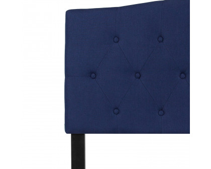 BLNK Cambridge Fabric Tufted Upholstered Headboard - Navy, Full Size