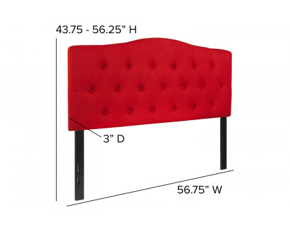 BLNK Cambridge Fabric Tufted Upholstered Headboard - Red, Full Size