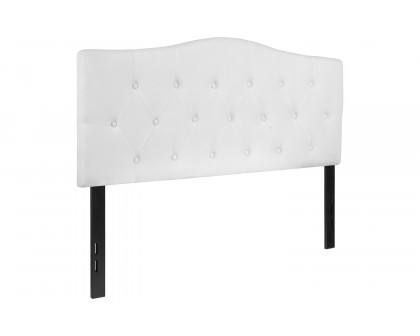 BLNK Cambridge Fabric Tufted Upholstered Headboard - White, Full Size