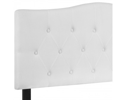 BLNK Cambridge Fabric Tufted Upholstered Headboard - White, Full Size