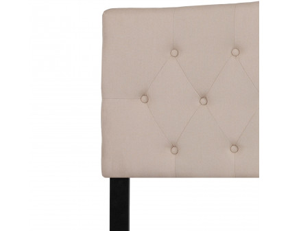 BLNK Cambridge Fabric Tufted Upholstered Headboard - Beige, King Size