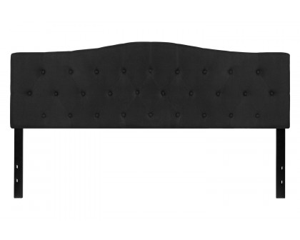 BLNK Cambridge Fabric Tufted Upholstered Headboard - Black, King Size