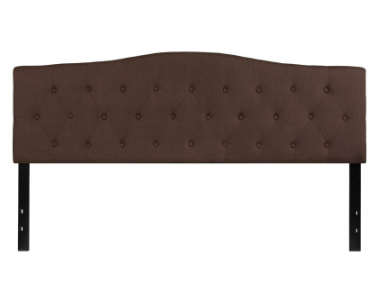 BLNK Cambridge Fabric Tufted Upholstered Headboard - Dark Brown, King Size