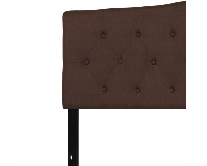 BLNK Cambridge Fabric Tufted Upholstered Headboard - Dark Brown, King Size