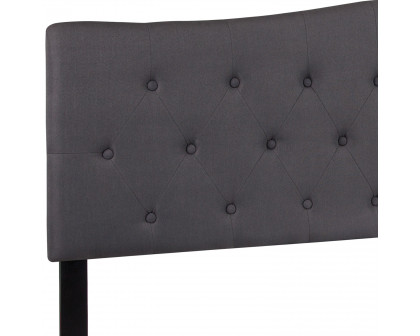 BLNK Cambridge Fabric Tufted Upholstered Headboard - Dark Gray, King Size