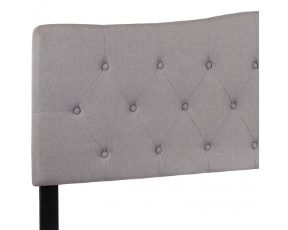 BLNK Cambridge Fabric Tufted Upholstered Headboard - Light Gray, King Size