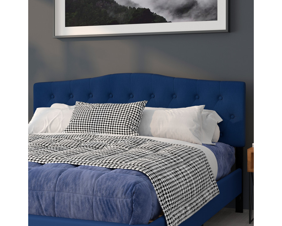 BLNK Cambridge Fabric Tufted Upholstered Headboard - Navy, King Size