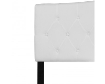 BLNK Cambridge Fabric Tufted Upholstered Headboard - White, King Size