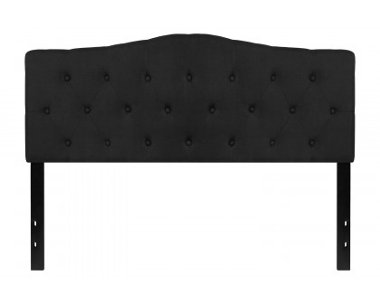 BLNK Cambridge Fabric Tufted Upholstered Headboard - Black, Queen Size