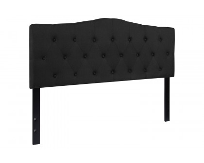 BLNK Cambridge Fabric Tufted Upholstered Headboard - Black, Queen Size