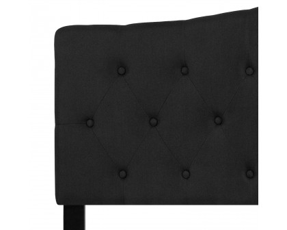 BLNK Cambridge Fabric Tufted Upholstered Headboard - Black, Queen Size