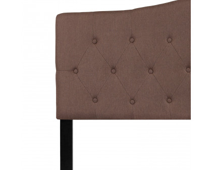 BLNK Cambridge Fabric Tufted Upholstered Headboard - Camel, Queen Size