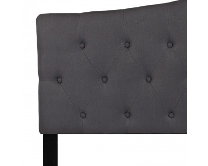 BLNK Cambridge Fabric Tufted Upholstered Headboard - Dark Gray, Queen Size