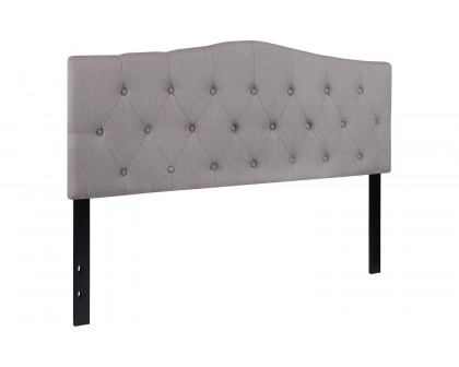 BLNK Cambridge Fabric Tufted Upholstered Headboard - Light Gray, Queen Size