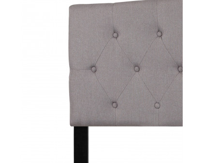 BLNK Cambridge Fabric Tufted Upholstered Headboard - Light Gray, Queen Size