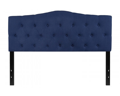 BLNK Cambridge Fabric Tufted Upholstered Headboard - Navy, Queen Size