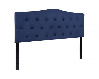 BLNK Cambridge Fabric Tufted Upholstered Headboard - Navy, Queen Size