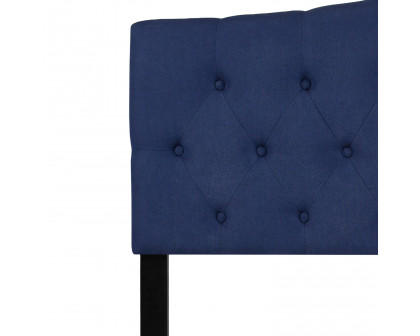 BLNK Cambridge Fabric Tufted Upholstered Headboard - Navy, Queen Size